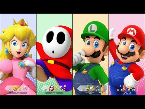 Super Mario Party Jamboree - Mario vs Luigi vs Peach vs Shy Guy - King Bowser's Keep