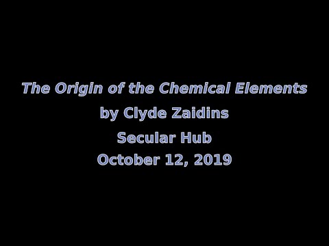 The Origin of the Chemical Elements