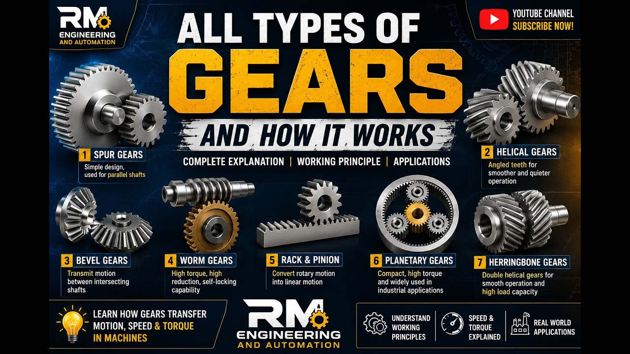 How Gears Work in Machines | Mechanical Engineering Basics