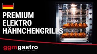 Commercial Electric Chicken Rotisserie Oven - - 14.4kW - with 3 Skewers for up to 18 chickens