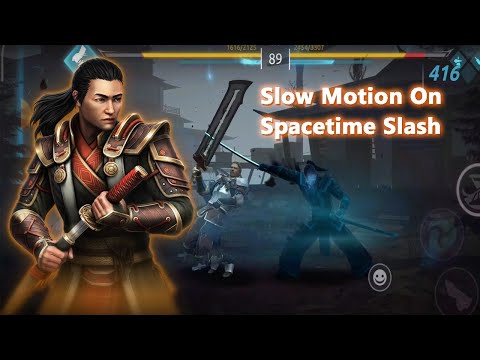 Slow motion for space time slash in shadow fight 4 || Itu spacetime slash in shadow fight