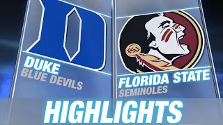 Duke vs Florida State | 2014-15 ACC Men's Basketball Highlights