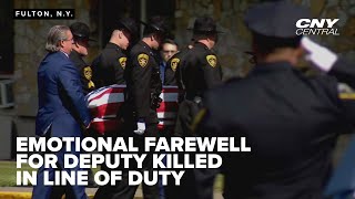 An emotional farewell for Oswego County Sheriff's deputy, killed during traffic accident
