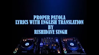Proper Patola - Diljit Dosanjh Ft Badshah - Lyrics And English Translation