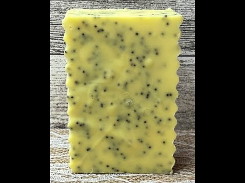 Making Lemon Poppy Seed cold process soap!