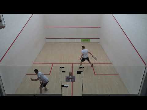 EATSC Squash 57, Racketball training session, Geoff Burton vs Nick Wiseman