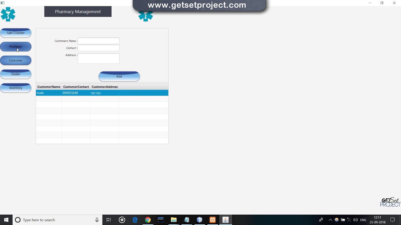 Pharmacy Management Java Mini DBMS Project @getsetproject com