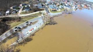 preview picture of video 'Aurora Indiana flooding drone aerial 2015'