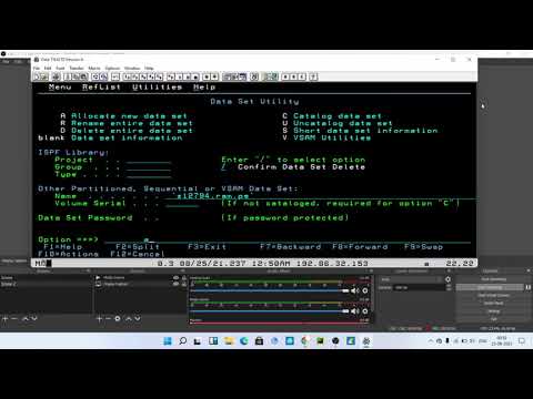 2 HOW TO CREATE PS FILE in mainframe / jcl / vista / mocha soft