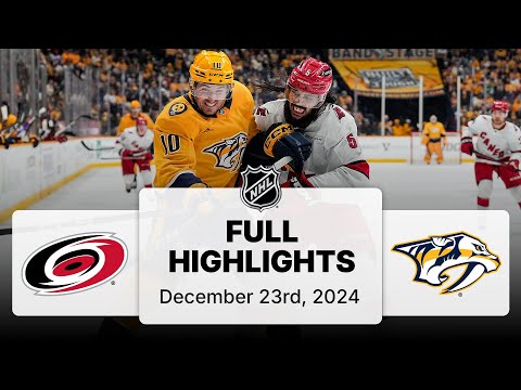 NHL Highlights | Hurricanes vs. Predators | December 23, 2024