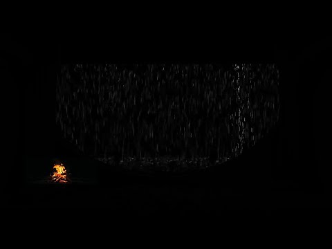 🌧️Rain Storm in mystery forest - Rain & Crackling fireplace 🔥 Rain for Sleeping, Study & Relaxing
