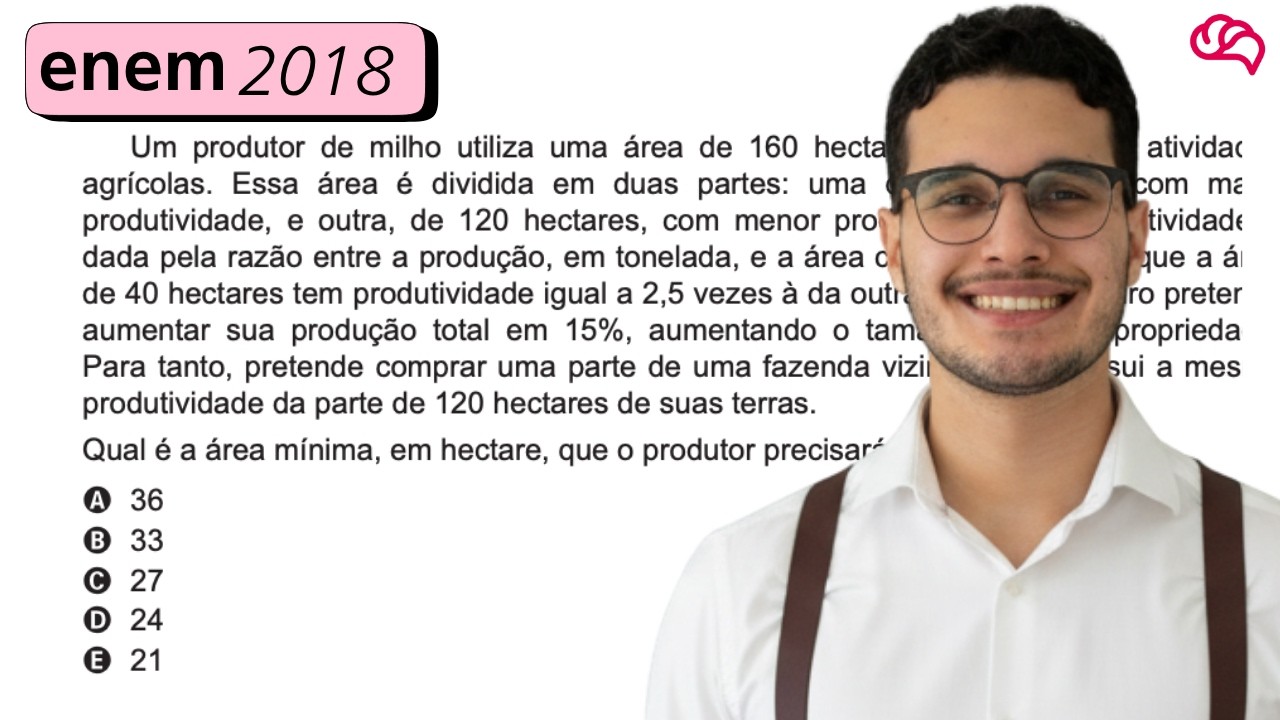 Resolução em Vídeo — Questão 158 ENEM 2018
