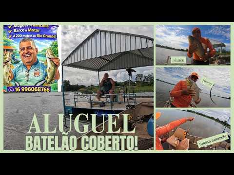 PESCARIA DE PIAUÇU NO BATELÃO COBERTO! BATELÃO PARA ALUGUEL!