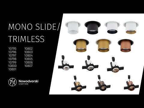 Точковий світильник Nowodvorski 10796 Mono Slide GU10 1x10W IP20 Wh
