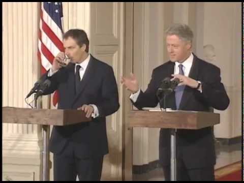 Pres. Clinton and P.M. Blair Joint Press Conference (1998)