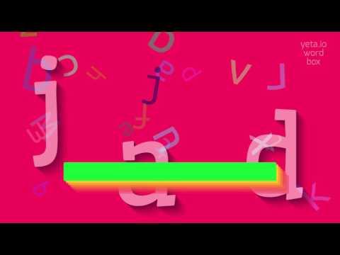 HOW TO SAY JAD? #jad