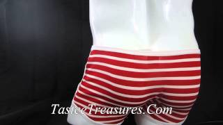 Xube Red & White Pin Stripe (Open Sides) Boxer Briefs