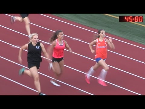 2015 Track - Tiger Invite - Varsity Girls' 400 (3 Heats)