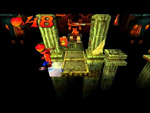 Crash Bandicoot 100% Walkthrough HD - Part 9: Temple Ruins