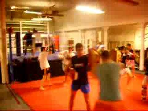 Training at Cork Thai Boxing