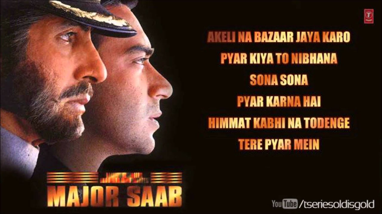Tere Pyaar Mein Lyrics  | Major Saab | Amitabh Bachchan, Ajay Devgn | Kumar Sanu | Anand Raj Anand