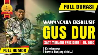 Download lagu Exclusive Interview with Gus Dur When He Was President in 2000 (Full Humor) | Khaz Gus Dur #001 mp3