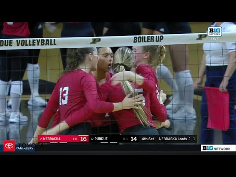 Nebraska Takes Down Purdue in 5-Set Thriller | Nebraska Volleyball Highlights