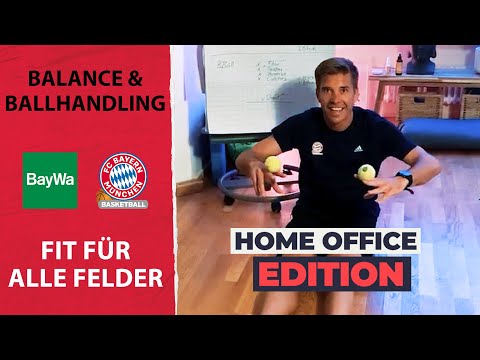 "Fit Für Alle Felder" Folge 6: Balance & Ball Handling mit Steffen Hamann / FCB Basketball Tutorial