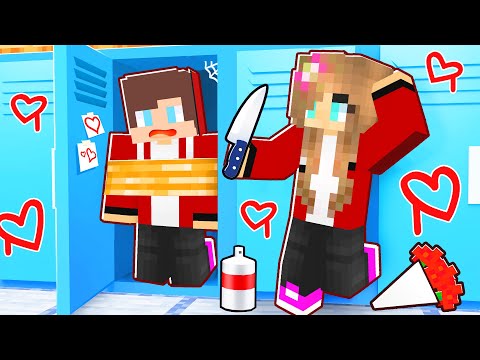 Maizen STUCK in SCHOOL With CRAZY FAN GIRL in Minecraft! - Parody Story(JJ and Mikey TV)
