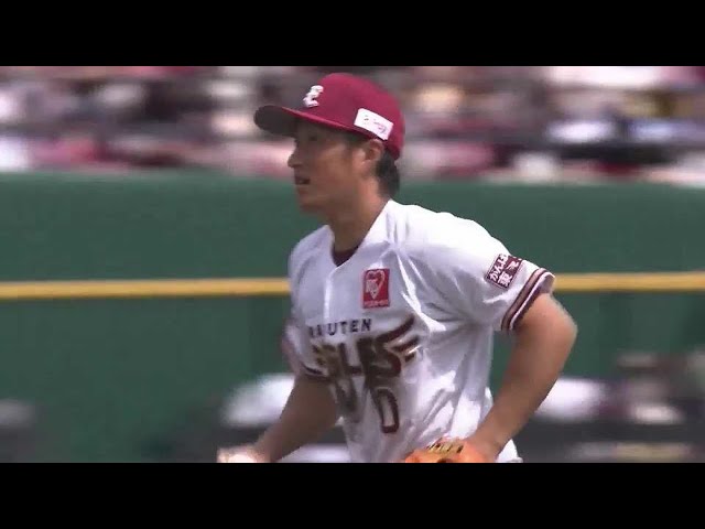 【5回表】イーグルス・小深田 二遊間への打球にダイビングキャッチを見せる!! 2021/6/20 E-B