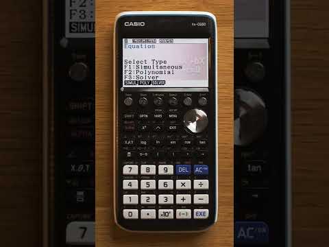[Casio fx-CG50 tutorials] 3 Options for the Equation Solver #shorts