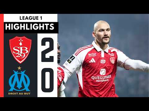 BREST Vs OLYMPIQUE DE MARSEILLE  2-0 – Doublé d’Ajorque | Buts & Résumé | Ligue 1 2026 - Brest - OM