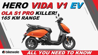 Hero MotoCorp has entered the EV segment with the launch of the Vida V1 electric scooter, which is available in two variants - V1 Plus and the V1 Pro. The Vida V1 competes against the likes of the Ola S1, Ather 450X, Bajaj Chetak Electric, TVS iQube and the Simple One. In this video, we tell you everything you should know about the Hero Vida V1.