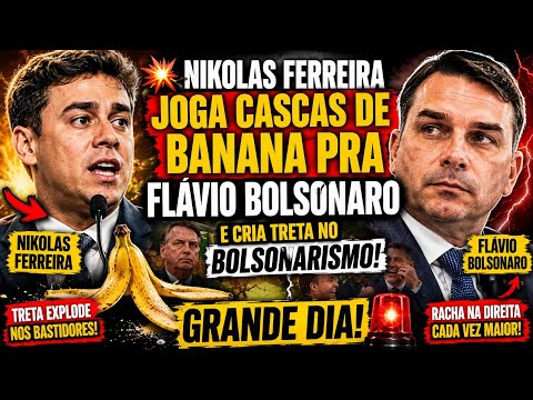 🍌EXPLODIU! NIKOLAS FERREIRA ABRE CRISE NO BOLSONARISMO E FLÁVIO VIRA O ALVO DO MOMENTO!💣