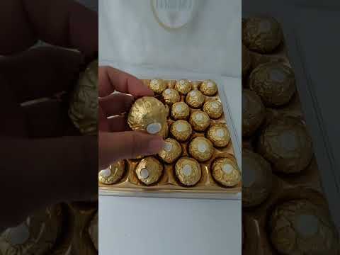 UNBOXING FERRERO ROCHER CHOCOLATE #satisfying #interesting #chocolate #asmr #shorts #viralvideo