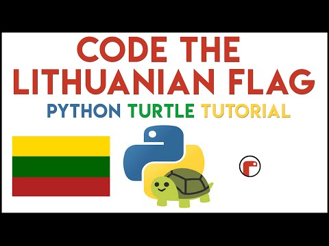 Lithuania Flag By Using Python