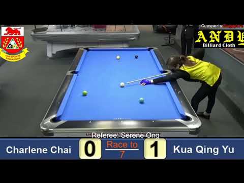 Charlene Chai Vs. Kua Qing Yu | National 9 Ball Championship.