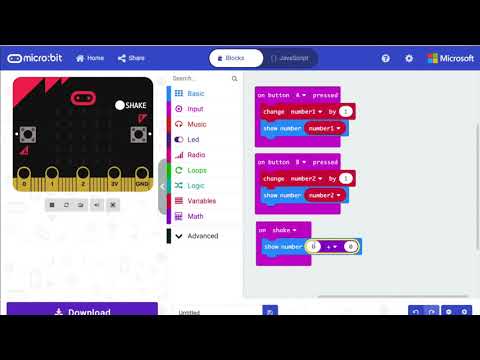 How to create a sum calculator with Micro:bit !!!5 minute Micro:bit experiments!!!