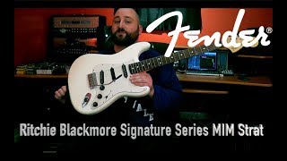 Video thumbnail for Fender Ritchie Blackmore Signature Series Mexican Stratocastor by Cryptic Mask Guitar