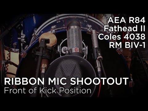 Ribbon Mic Shootout on Bass Drum - AEA R84, Cascade Fathead II, Coles 4038, RM BIV-1