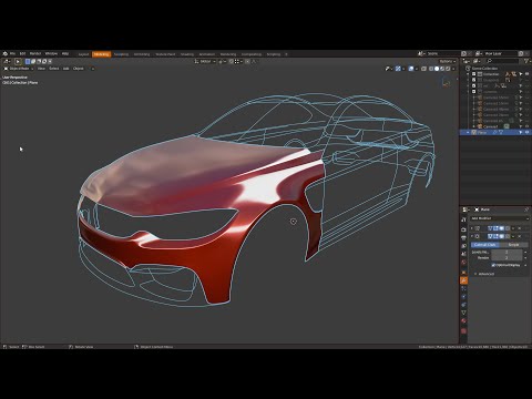 Blender 2.9 Car Modeling BMW M4 Tutorial Timelapse  (part 9)