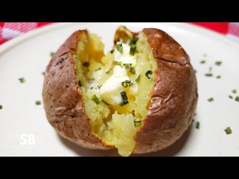 Air Fryer Baked Potatoes Recipe | Papas asadas en la freidora de aire