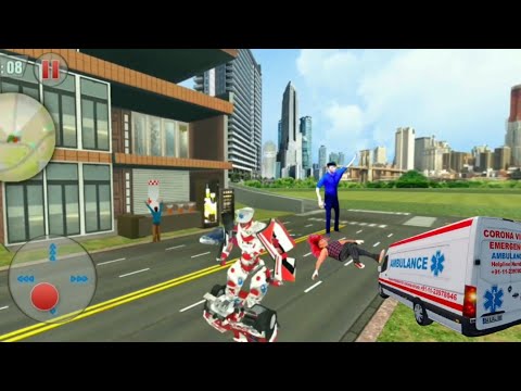 Ambulance Robot City Rescue Simulator & 1#-   Emergency  Transformation Drive...