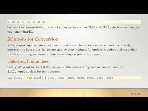 How to Convert a Byte Array to a Collection of Enums in C#