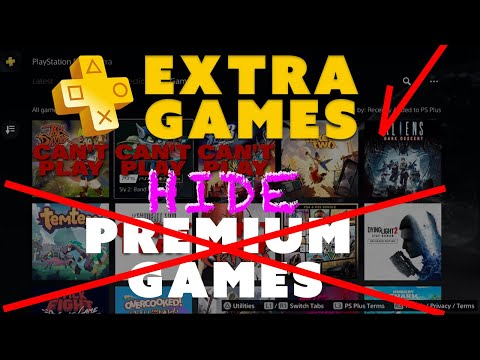 How To Show ONLY Extra Games And Hide Premium Ones - Playstation Plus Menu Sort & Filter
