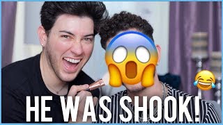 My Straight SINGLE Little Brother Gets a GLAM MAKEOVER!