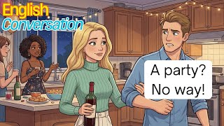 English Conversation Practice for Beginners | An Introvert at a Party