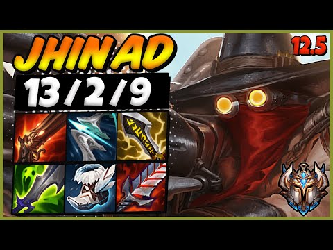Jhin vs Ezreal ADC / EUW Challenger / Patch 12.5 / Season 12 [ 13 / 2 / 9 ]