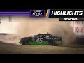 Jeffrey Earnhardt makes contact with the wall at Sonoma