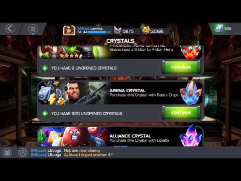 MARVEL: contest of champions - 1 million battlechips total 520 crystals
